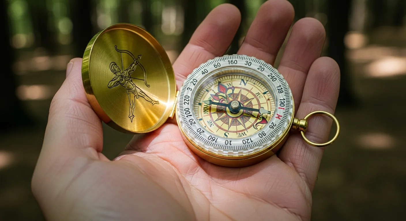 Стрелец — компас и лес