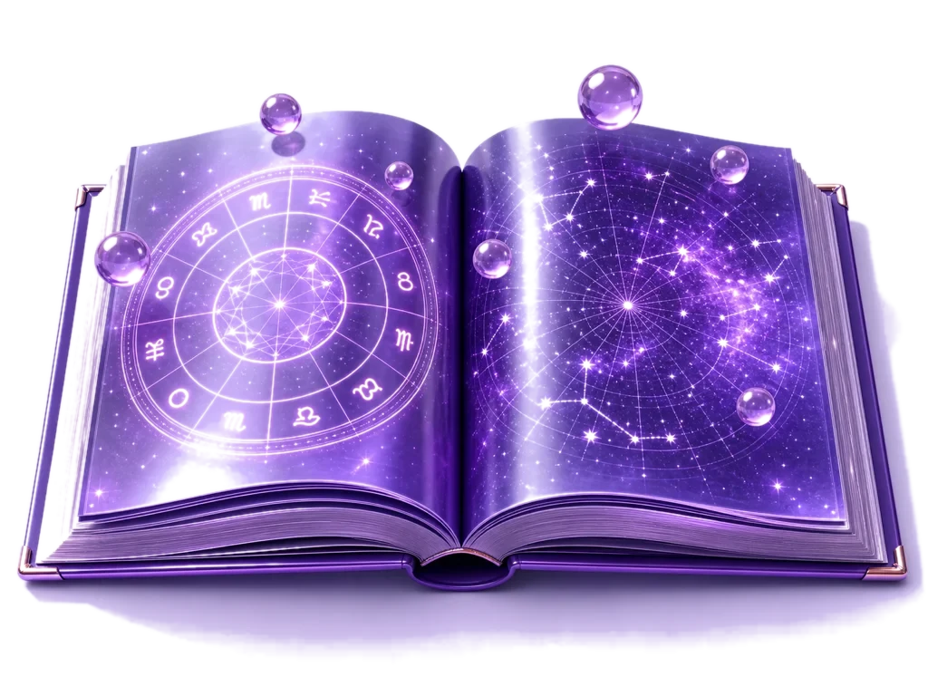 Открытая книга с натальной картой